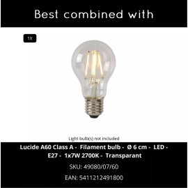 MOYS klipša lampa 1xE27 melna (Lucide)