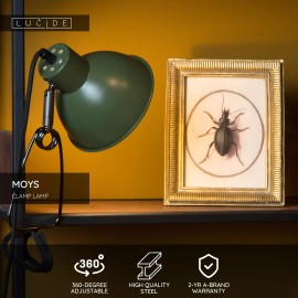 MOYS klipša lampa 1xE27 zaļa (Lucide)