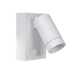 Āra sienas prožektors TAYLOR 1xGU10, IP54, sensors, balts (Lucide)