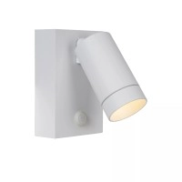 Āra sienas prožektors TAYLOR 1xGU10, IP54, sensors, balts (Lucide)