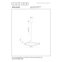 APPLAUSE — piekaramā lampa Ø60, LED Dim CCT, coffee (Lucide)
