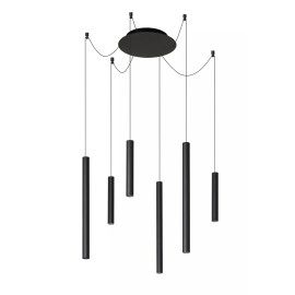 LORENZ LED piekaramā lampa Ø120 cm 6x4 W melna (Lucide)
