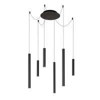 LORENZ LED piekaramā lampa Ø120 cm 6x4 W melna (Lucide)