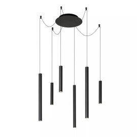 LORENZ LED piekaramā lampa Ø120 cm 6x4 W melna (Lucide)