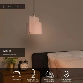 NINJA piekarama lampa Ø16 cm 1xE27 rozā (Lucide)