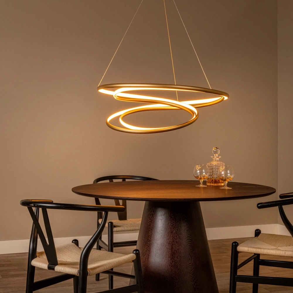 SARDANA — piekaramā lampa Ø80, LED Dim 74W 2700K, matēts zeltains (misiņa tonis) (Lucide)