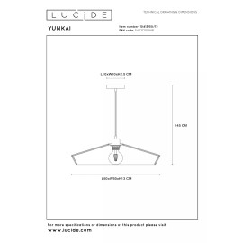 YUNKAI piekarama lampa Ø50 cm 1xE27 dabīga (Lucide)