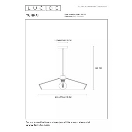 YUNKAI piekarama lampa Ø50 cm 1xE27 dabīga (Lucide)