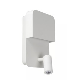 Sienas/gultas lampa BOXER LED 5W 3000K ar USB, balta (Lucide)