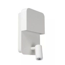 Sienas/gultas lampa BOXER LED 5W 3000K ar USB, balta (Lucide)