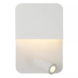 Sienas/gultas lampa BOXER LED 5W 3000K ar USB, balta (Lucide)