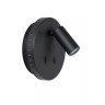 BENTJER LED sienas/naktslampa Ø14 cm 6 W melna (Lucide)