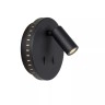BENTJER LED sienas/naktslampa Ø14 cm 6 W melna (Lucide)