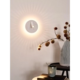 BENTJER LED sienas/naktslampa Ø14 cm 6 W balta (Lucide)