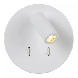BENTJER LED sienas/naktslampa Ø14 cm 6 W balta (Lucide)