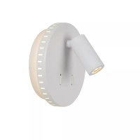 BENTJER LED sienas/naktslampa Ø14 cm 6 W balta (Lucide)