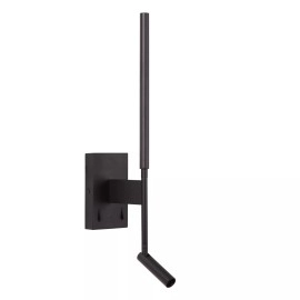 FINAN LED sienas lampa 6+3 W 2700 K ar USB-C melna (Lucide)