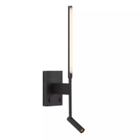 FINAN LED sienas lampa 6+3 W 2700 K ar USB-C melna (Lucide)