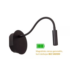 Uzlādējama sienas lampa, 2W, 3000K - magnētisks stiprinājums Uzlādējama sienas lampa, 2W, 3000K - magnētisks stiprinājums