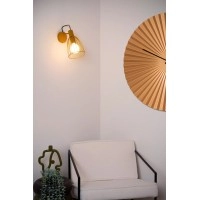 MACARONS sienas lampa 1x40 W okera dzeltena (Lucide)