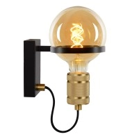 OTTELIEN — sienas lampa, Ø17,7 cm, 1×E27, melna (Lucide)