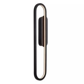 THELMA LED sienas lampa 24 W 2700K melna (Lucide)
