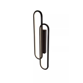 THELMA LED sienas lampa 35 W 2700K melna (Lucide)