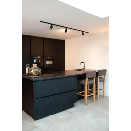 TRACK NIGEL — sliežu prožektors, 1×GU10, IP20, melns (Lucide)