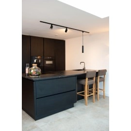 TRACK NIGEL — sliežu prožektors, 1×GU10, IP20, melns (Lucide)