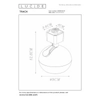 TRACK — sliežu prožektors, 1×GU10, IP20, balts (Lucide)