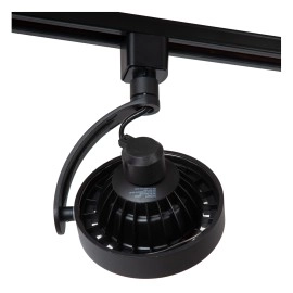TRACK DORIAN — sliežu prožektors, 1×GU10 (ES111), IP20, melns (Lucide)