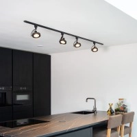 TRACK DORIAN — sliežu prožektors, 1×GU10 (ES111), IP20, melns (Lucide)