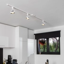 TRACK DORIAN — sliežu prožektors, 1×GU10 (ES111), IP20, balts (Lucide)