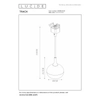 TRACK — sliežu piekaramais gaismeklis, 1×GU10, IP20, balts (Lucide)