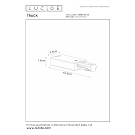 TRACK — barošanas padeve 1-fāzes sliežu sistēmai, melna (Lucide)