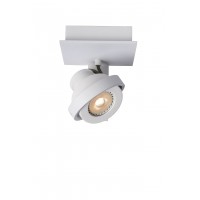 Spotlampa "LANDA", 1 x GU10, 4.5W LED, 320Lm, 3000K, balta/satīna hroma - 17906/05 - Lucide