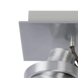 Spotlampa "LANDA", 2 x GU10, 4.5W LED, 640Lm, 3000K, balta/satīna hroma - 17906/10 - Lucide