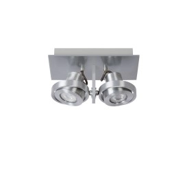 Spotlampa "LANDA", 2 x GU10, 4.5W LED, 640Lm, 3000K, balta/satīna hroma - 17906/10 - Lucide
