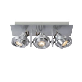 Spotlampa "LANDA", 3 x GU10, 4.5W LED, 960Lm, 3000K, balta/satīna hroma - 17906/15 - Lucide