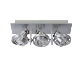 Spotlampa "LANDA", 3 x GU10, 4.5W LED, 960Lm, 3000K, balta/satīna hroma - 17906/15 - Lucide