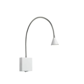 Lokana sienas lampa ar slēdzi BUDDY LED, 4W, 380Lm, 4000K, IP20, melna/balta - Lucide - 18293/03