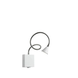 Lokana sienas lampa ar slēdzi BUDDY LED, 4W, 380Lm, 4000K, IP20, melna/balta - Lucide - 18293/03