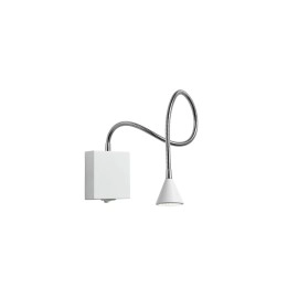 Lokana sienas lampa ar slēdzi BUDDY LED, 4W, 380Lm, 4000K, IP20, melna/balta - Lucide - 18293/03