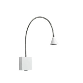 Lokana sienas lampa ar slēdzi BUDDY LED, 4W, 380Lm, 4000K, IP20, melna/balta - Lucide - 18293/03