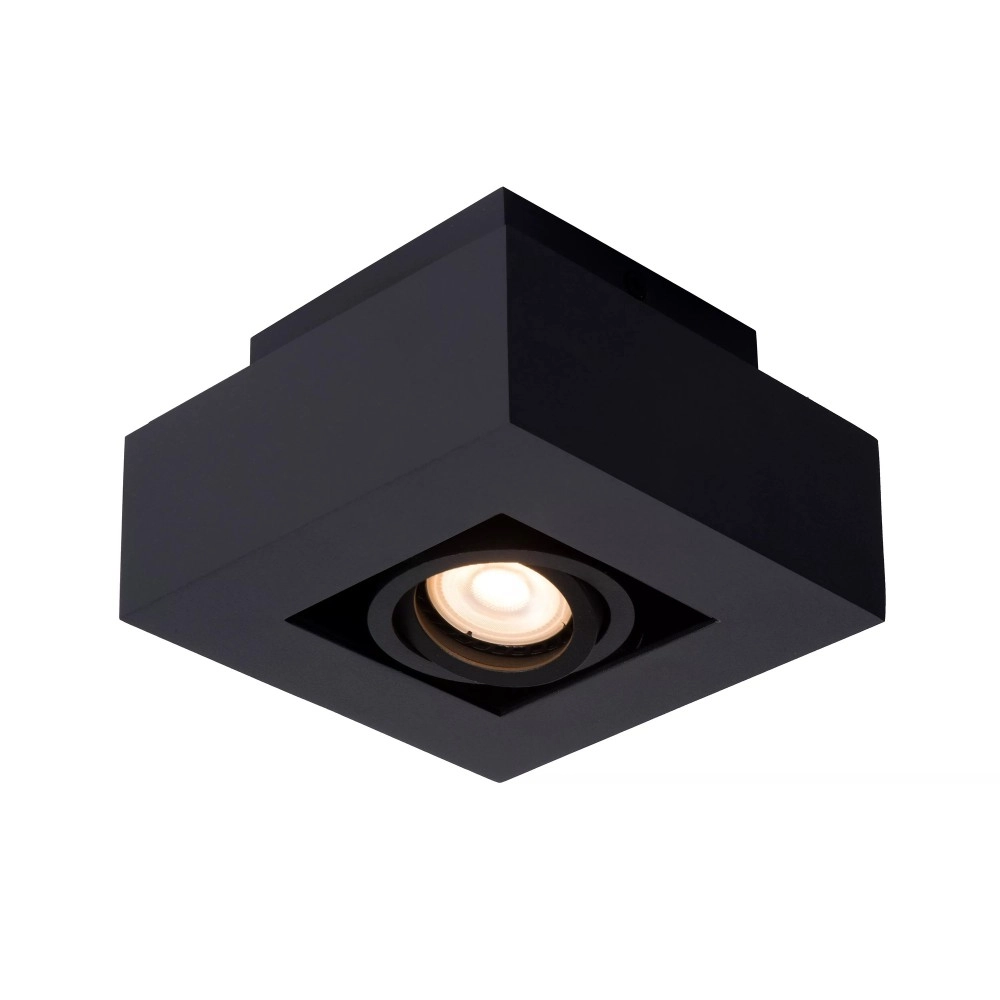 Griestu prožektors XIRAX GU10 1x5W 2200-3000K, melns (Lucide)