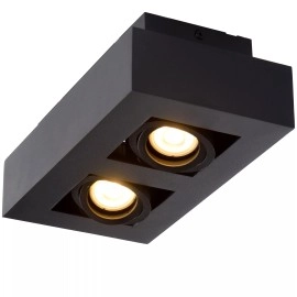 Griestu prožektors XIRAX GU10 2x5W 2200-3000K, melns (Lucide)