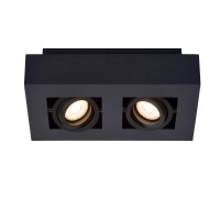 Griestu prožektors XIRAX GU10 2x5W 2200-3000K, melns (Lucide)