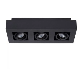 Griestu prožektors XIRAX GU10 3x5W 2200-3000K, melns (Lucide)
