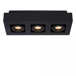 Griestu prožektors XIRAX GU10 3x5W 2200-3000K, melns (Lucide)