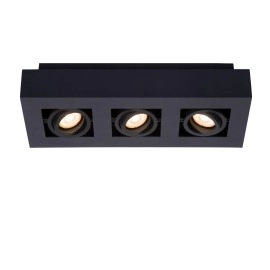 Griestu prožektors XIRAX GU10 3x5W 2200-3000K, melns (Lucide)